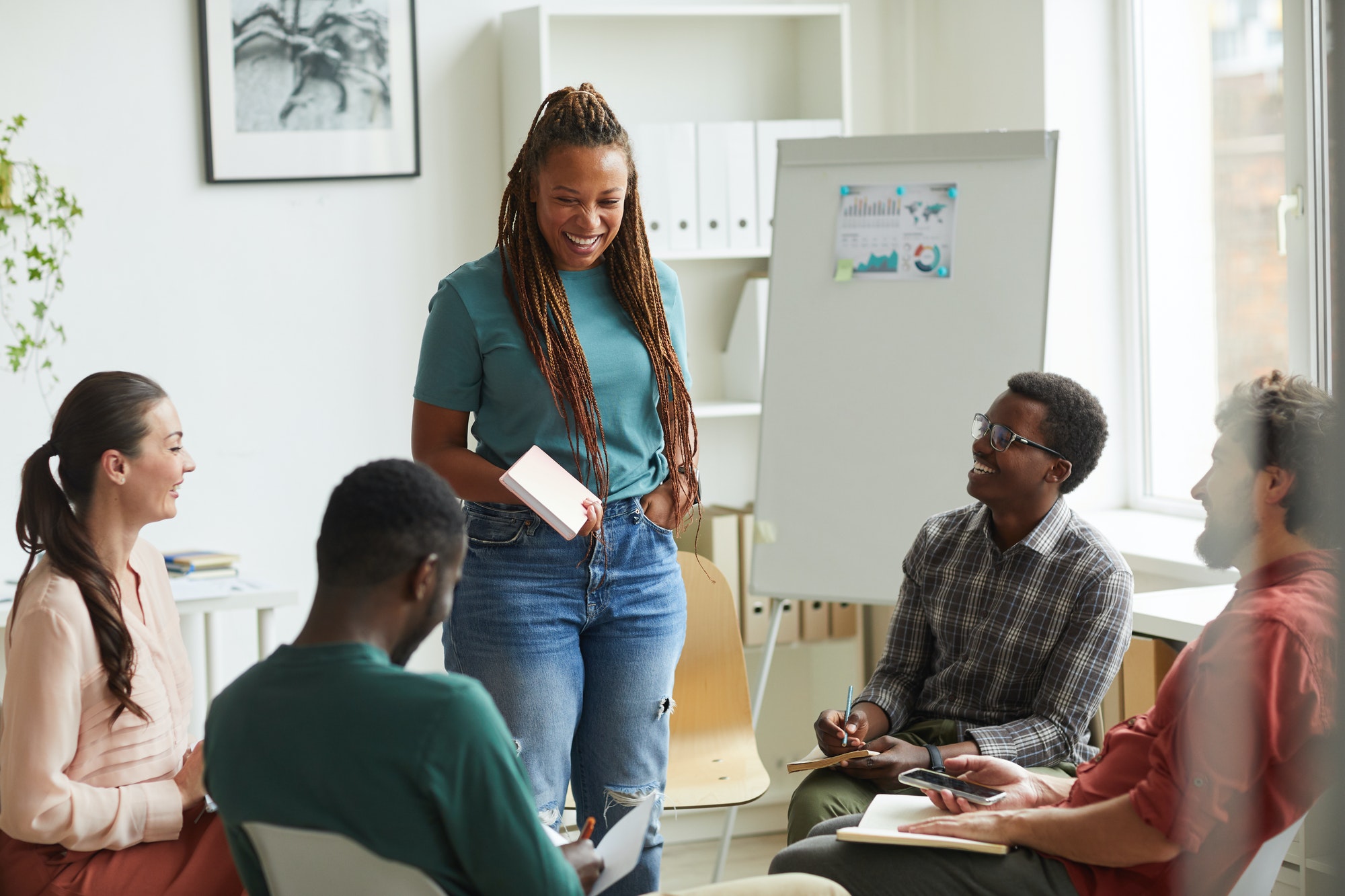 African Woman Leading Business Meeting